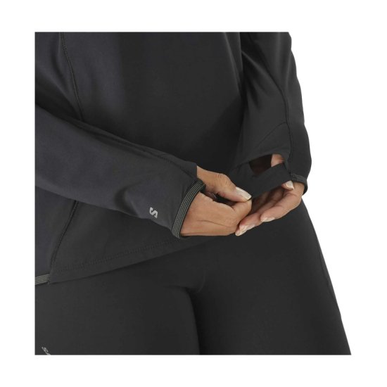 SALOMON - VESTE SENSE AERO HYBRID CAPUCHE DEMI-ZIP FEMME