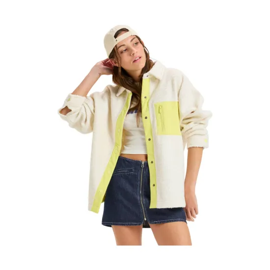 Camicia in pile donna Roxy Chloe Kim Shacket
