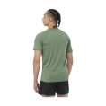 T-SHIRT MANCHES COURTES CROSS RUN HOMME KAKI - SALOMON