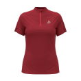 T-SHIRT MANCHES COURTES 1/2 ZIP ESSENTIAL FEMME