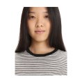 T-SHIRT MERINO LINEN STRIPE FEMME - ICEBREAKER