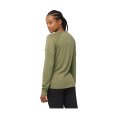 T-SHIRT MANCHES LONGUES CROSS RUN KAKI FEMME - SALOMON