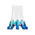 POINTES DE BÂTONS KIT CROSSOVER BLANC/BLEU