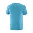 T-SHIRT MANCHES COURTES CROSS RUN HOMME BLEU - SALOMON