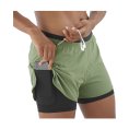 SHORT CROSS 2 EN 1 FEMME KAKI - SALOMON