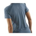T-SHIRT MANCHES COURTES CROSS RUN FEMME BLEU FONCÉ - SALOMON