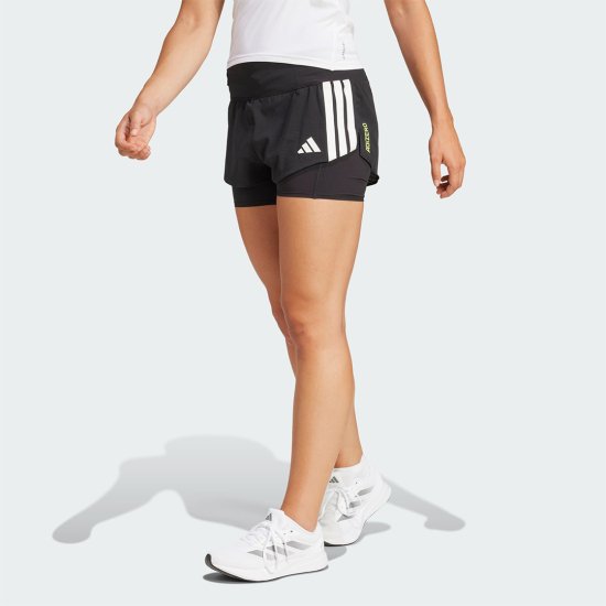 ADIDAS - SHORT ADIZERO 2IN1 FEMME