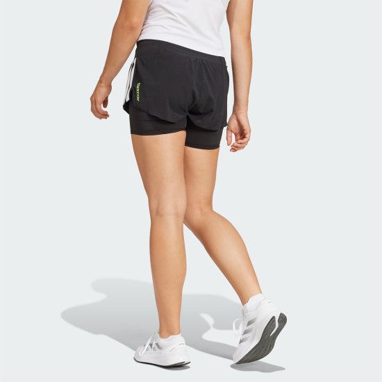 ADIDAS - SHORT ADIZERO 2IN1 FEMME