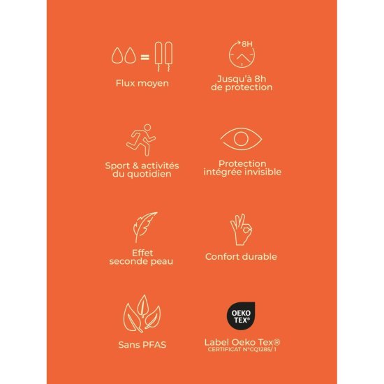 Smoon - Culotte menstruelle absorbante flux moyen Luna