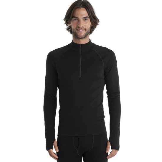 ICEBREAKER - SOUS-COUCHE MÉRINOFINE POLAR 300 DEMI-ZIP HOMME