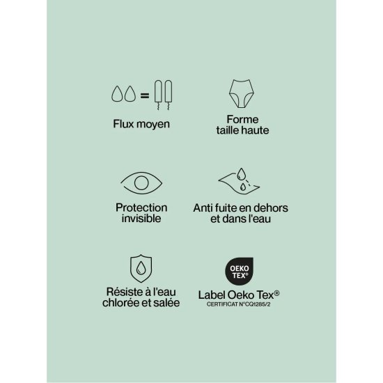 Smoon - CULOTTE DE BAIN MENSTRUELLE GAINANTE OCEANIDES