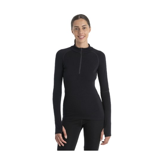 ICEBREAKER - SOUS-COUCHE MÉRINOFINE POLAR 300 DEMI-ZIP FEMME