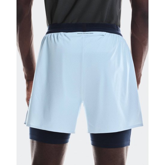 ON - SHORT 2 EN 1 PERFORMANCE 5" HOMME