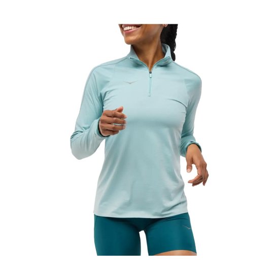 HOKA - HAUT MANCHES LONGUES DEMI-ZIP GLIDETECH femme