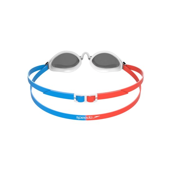 SPEEDO - LUNETTES DE NATATION FASTSKIN SPEEDSOCKET 2 MIROIR BLEUES/ROUGES