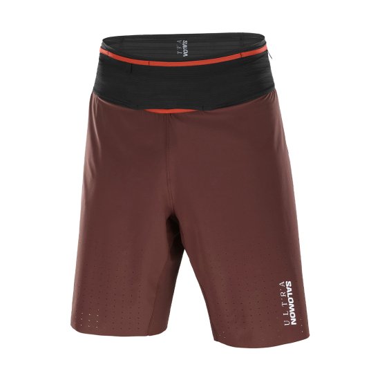 SALOMON - Pantaloncino S/LAB Ultra 2 in 1 da uomo Cioccolato Decadente