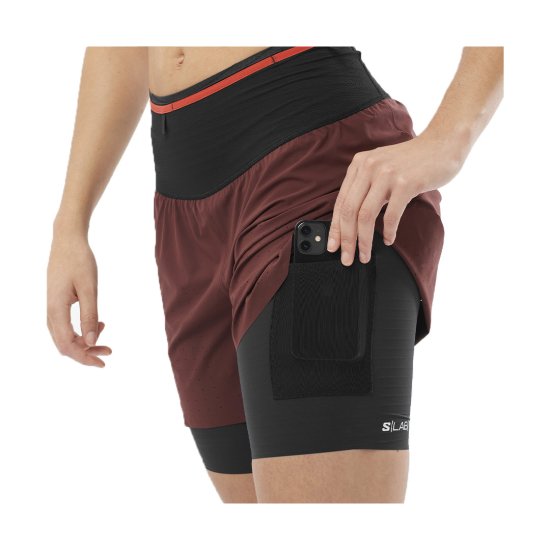 SALOMON - SHORT S/LAB ULTRA 2 EN 1 FEMME decadent chocolate