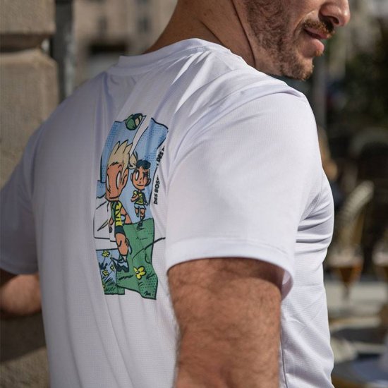 BV SPORT - T-SHIRT TECHNIQUE DBDB BLANC HOMME