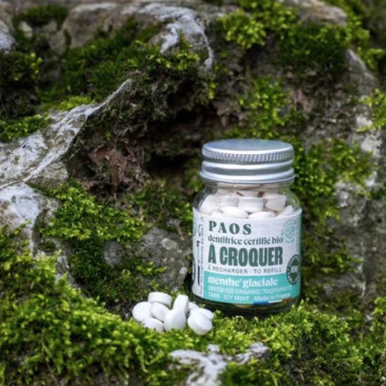 PAOS - DENTIFRICE À CROQUER BIO MENTHE GLACIALE