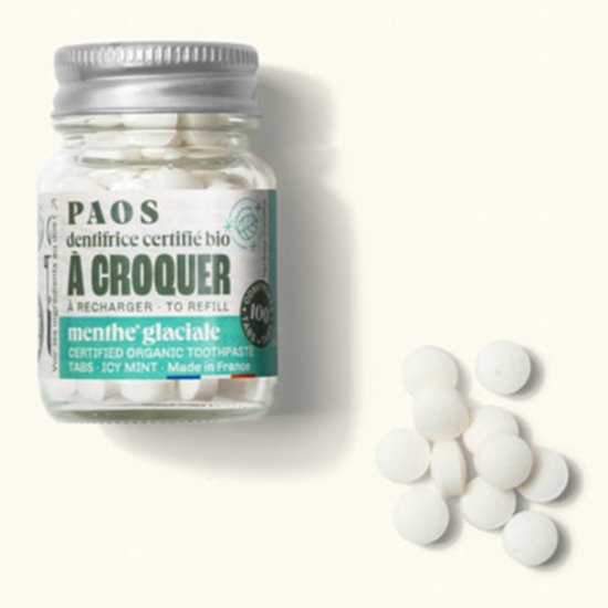 PAOS - DENTIFRICE À CROQUER BIO MENTHE GLACIALE