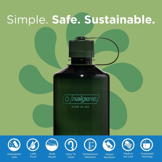 NALGENE - BOUTEILLE OUVERTURE ÉTROITE 1L JADE