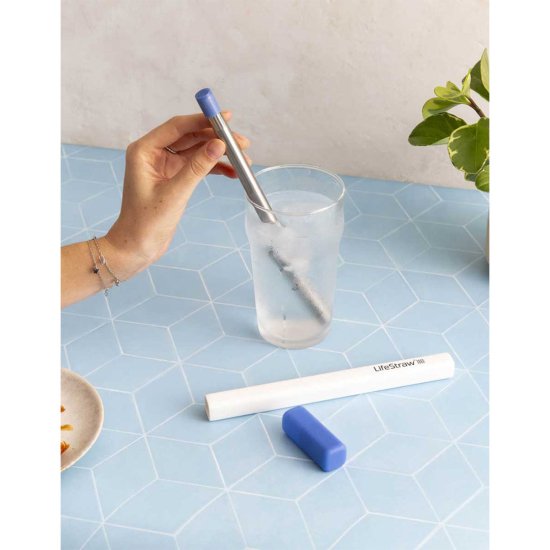 LIFESTRAW - Paille filtrante en acier avec étui de transport