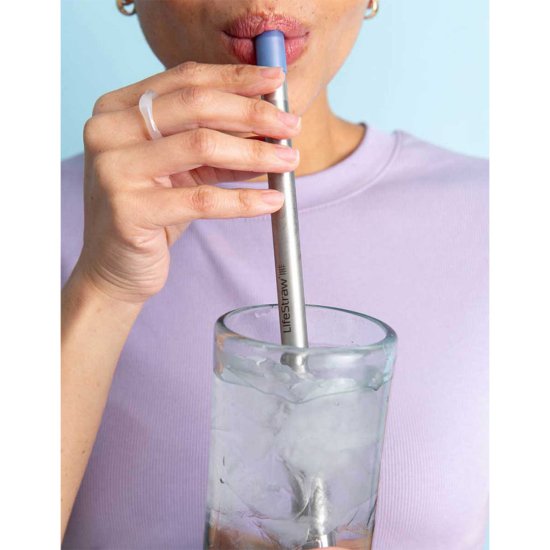 LIFESTRAW - Paille filtrante en acier avec étui de transport