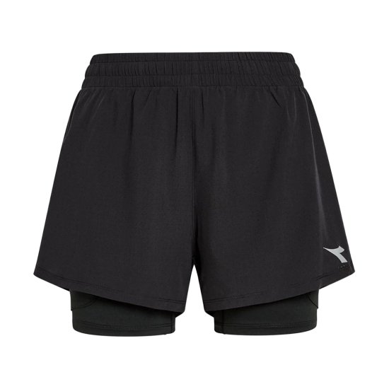 DIADORA - PANTALONCINO 2 IN 1 5'' RUN CREW DONNA