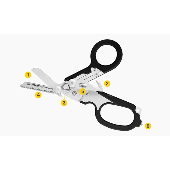 LEATHERMAN - CISEAUX RAPTOR NOIR ORANGE EN BOITE