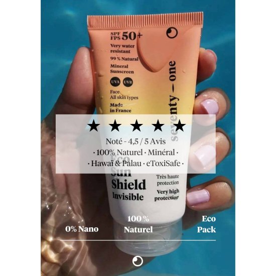 SEVENTY ONE - CRÈME SOLAIRE SPF 50+ ECO SUN SHIELD INVISIBLE