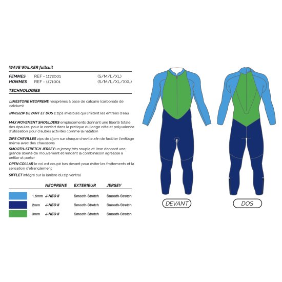 MAKO - COMBINAISON IROISE WAVE WALKER FEMME