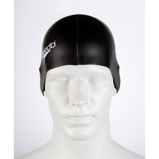 SPEEDO - BONNET DE BAIN FLAT SILICONE P12 NOIR