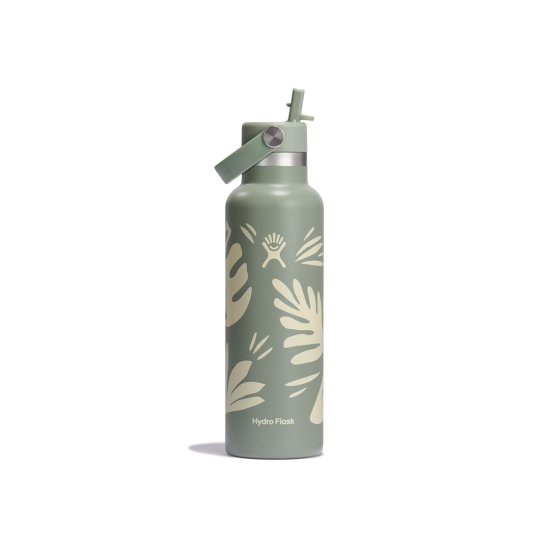 HYDRO-FLASK - GOURDE HYDRO FLASK 24 OZ STANDARD MOUTH AVEC PAILLE BOTANICAL