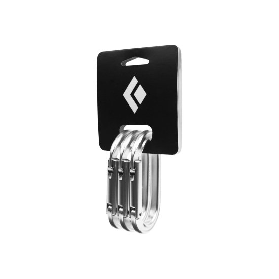 BLACK DIAMOND - MOSCHETTONE OVALE KEYLOCK CONFEZIONE DA 3