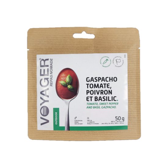 VOYAGER - REPAS LYOPHILISÉ - GASPACHO TOMATE, POIVRON ET BASILIC