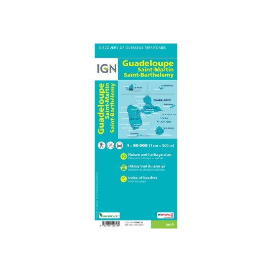 IGN - Carte IGN GUADELOUPE SAINT-MARTIN SAINT-BARTHELEMY