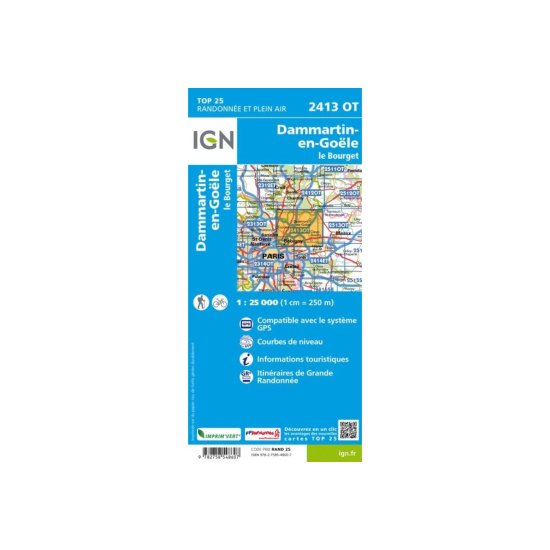 IGN - Carte IGN  DAMMARTIN-EN-GOËLE LE BOURGET
