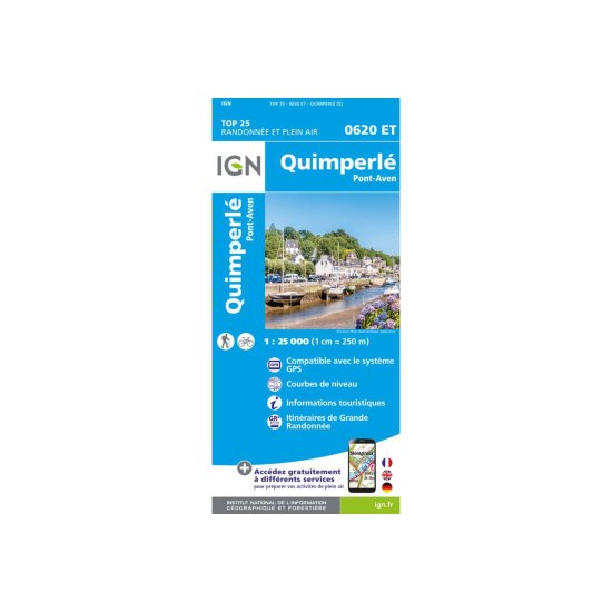 IGN - CARTE QUIMPERLÉ, PONT-AVEN
