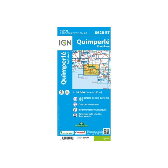IGN - CARTE QUIMPERLÉ, PONT-AVEN