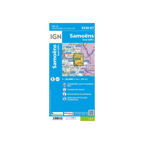 IGN - Carte IGN SAMOENS HAUT-GIFFRE