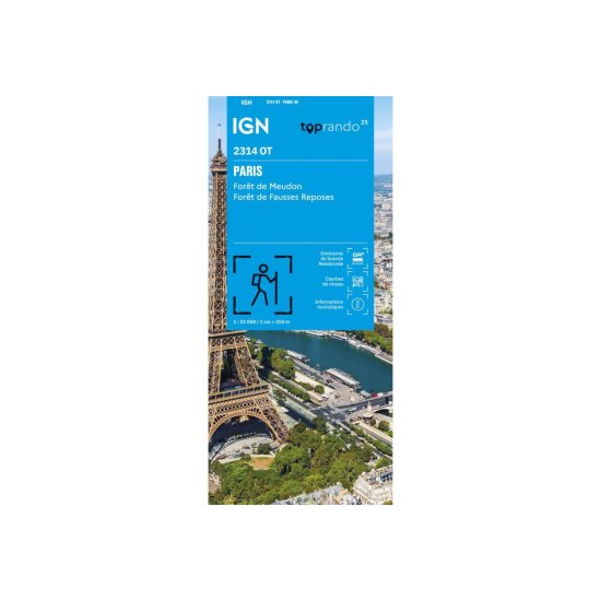 IGN - Carte IGN PARIS FORÊT DE MEUDON FORÊT DE FAUSSES REPOSES