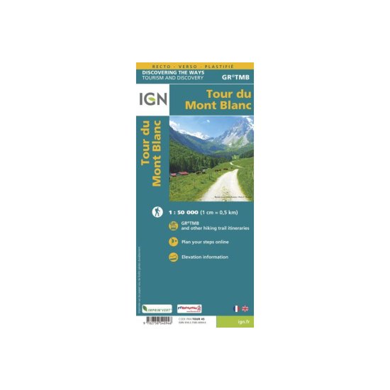 IGN - CARTE TOUR DU MONT-BLANC