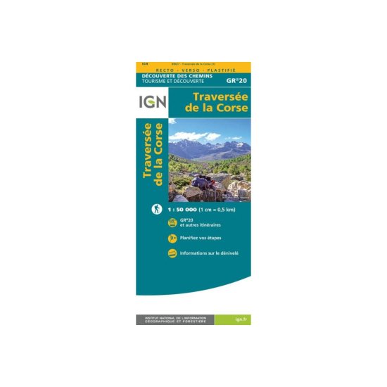IGN - CARTE TRAVERSÉE DE LA CORSE GR20