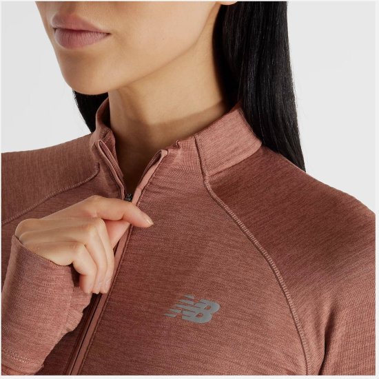 NEW BALANCE - Polaire Athletics Heat Grid 1/2 Zip femme