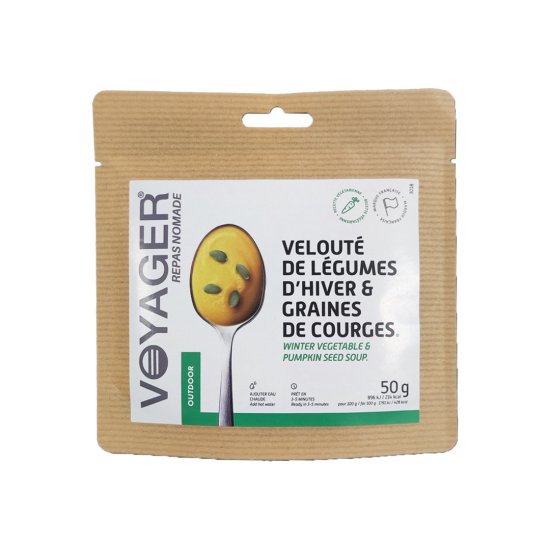 VOYAGER - PLAT LYOPHILISÉ VELOUTE DE LEGUMES D'HIVERS ET GRAINES DE COURGES