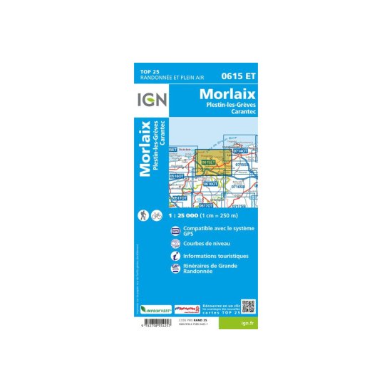 IGN - CARTE MORLAIX, PLESTIN-LES-GRÈVES ET CARANTEC