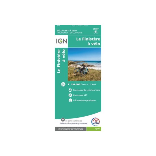 IGN - CARTE VEL07 - FINISTÈRE À VÉLO