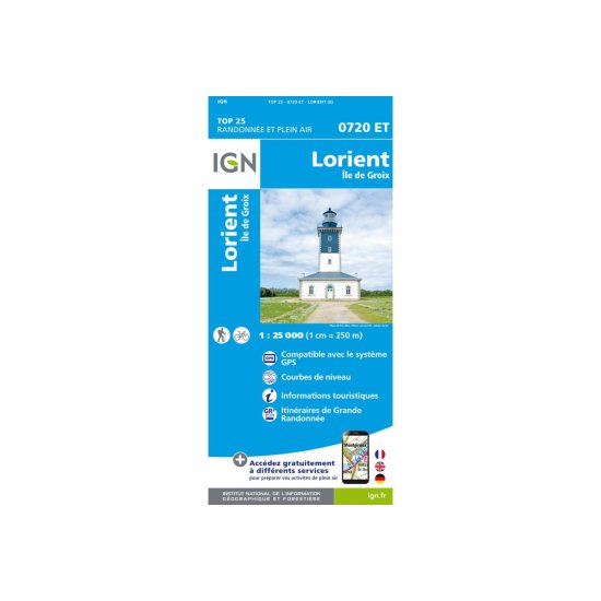 IGN - CARTE LORIENT ET ÎLE DE GROIX