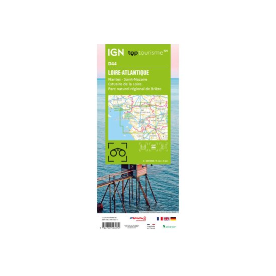 IGN - CARTE TOP100 D44 - LOIRE ATLANTIQUE