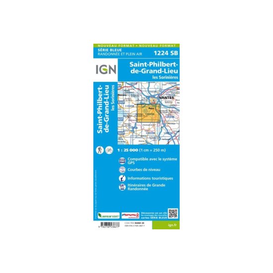 IGN - CARTE SAINT-PHILBERT-DE-GRAND-LIEU LES SORINIÈRES